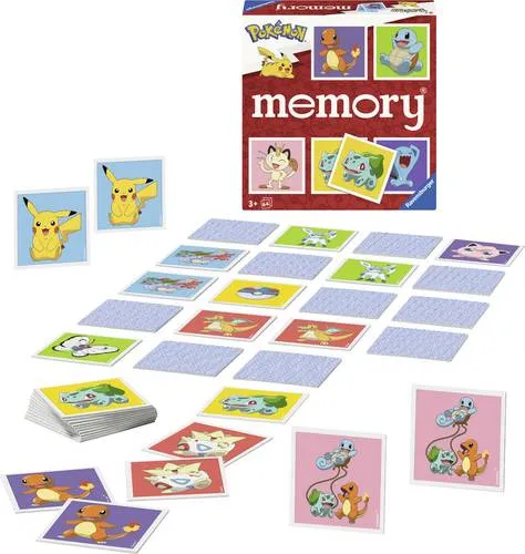 Ravensburger 24853 Memory® Pokémon - Legekartenspiel für 2-8 Spieler, fördert Gedächtnis und Konzentration mit 64 liebevoll gestalteten Pokémon-Karten, ideal für Kinder ab 3 Jahren.