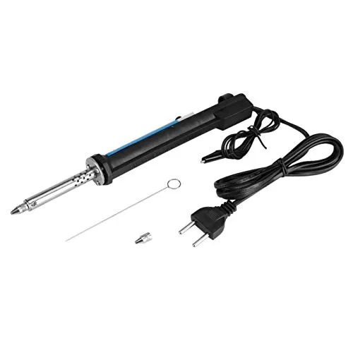 Kuuleyn Entlötwerkzeug Kunststoff, 40 W 2 in 1 elektrischer Lötkolben Zinnsauger Stark saugendes Entlötschweißwerkzeug(EU Plug)