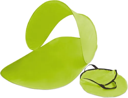 EXPLORER My Note Deco 064370 Strandmuschel Garten grün 142 x 70 x 50 cm - Praktische Pop Up Strandmuschel in grün, ideal für sonnige Tage. Schnell aufgestellt und leicht transportierbar, bietet sie Schutz und Komfort beim Entspannen im Freien. Perfekt für Strandbesuche oder Gartenpartys.