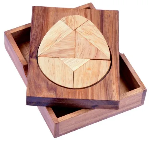Tangram 'Ei' - Legespiel - Denkspiel - Knobelspiel - Geduldspiel - Logikspiel aus Holz