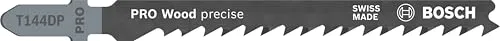 Bosch 2x PRO Wood precise T144DP Stichsägeblatt (für Weichholz, Weichholz, Länge 100 mm, Professional Zubehör Stichsäge)