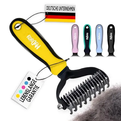 MYDAISY Hundebürste Unterwolle, Hundebürste Langhaar Unterwolle, Katzenbürste Langhaar, Hundekamm, Unterfellbürste Katze, Hunde Bürste, Unterfellbürste Hunde, Hundekamm Langhaar