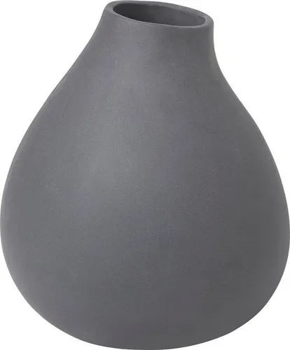 Blomus NONA Vase, elegante Dekovase aus Porzellan in grau von Blomus