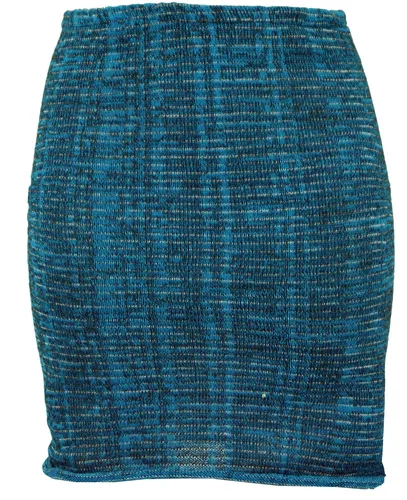 Minirock, Boho Strickrock, Ethnorock - türkis