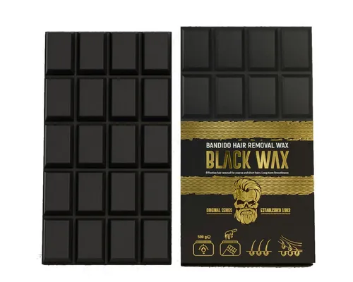 Bandido Warmwachs-Haarentferner Bandido Hair Removal Wax Heißwachs Schokoladenform 500g Black