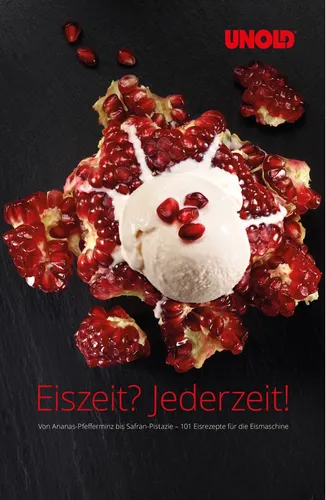 UNOLD 488999 Eisbuch - 101 kreative Eisrezepte - Kochbuch für UNOLD EISMASCHINEN mit 101 erfrischenden Eisrezepten, inklusive Tipps und einem kleinen Eis-ABC. Perfekt für Eisliebhaber!