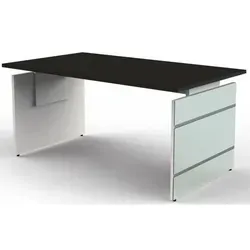 Schreibtisch Lugano Glas 160x80cm anthrazit von Kerkmann