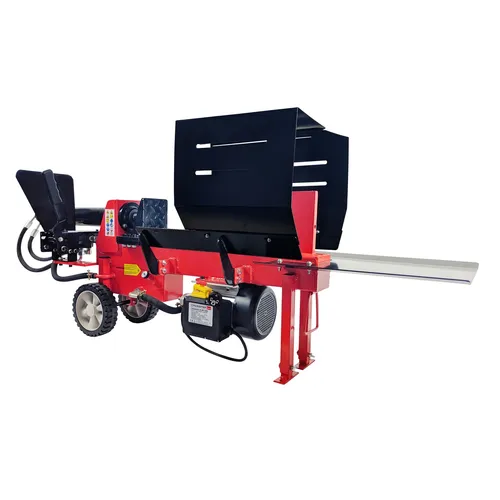 CROSSFER HLS8T Holzspalter 8 Tonnen - Holzspalter für Netzbetrieb mit 8 Tonnen Spaltkraft, ideal für effizientes Spalten von Brennholz. Mit Rädern für einfache Mobilität und Sicherheitsventil für sicheren Betrieb.