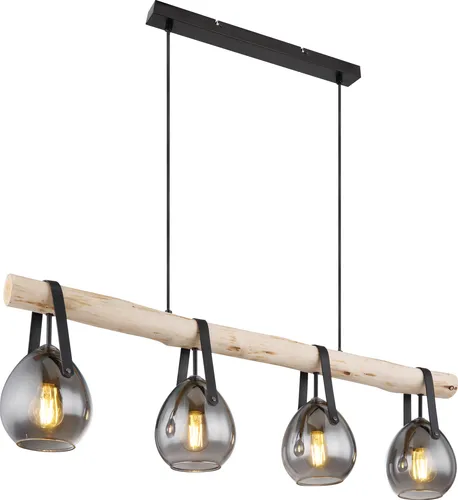 Globo Lighting Hängeleuchte Metall schwarz matt, 4x E27