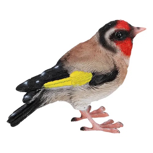 Lebensechte Stieglitz Gartenfigur 17cm
