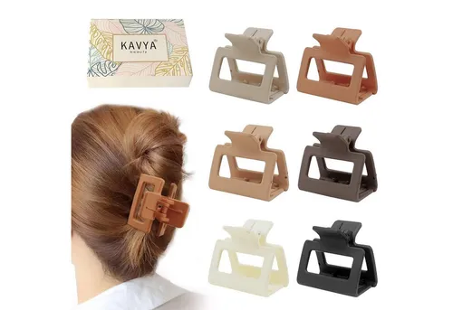LuxusKollektion Haarklammer Haarklammer Set Damen 6 Stück Klein Rutschfest Matt 5,1cm