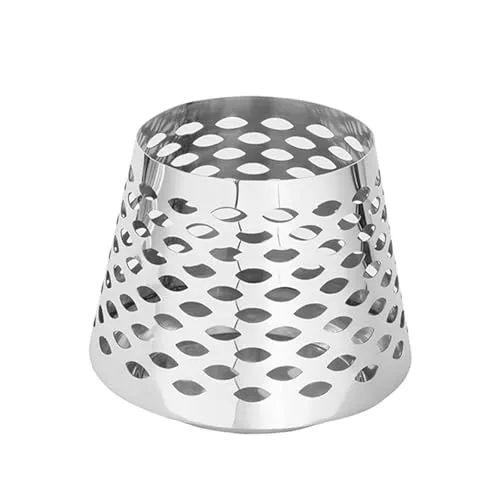 Fink Luma Windlicht aus Edelstahl, 19cm in silber von Fink