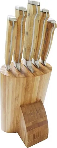 Neuetischkultur Messerblock 6-teilig aus Holz