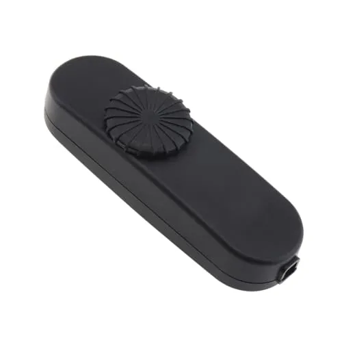 Hfgdnchva LED-Dimmschalter, Vollbereichs-Drehdimmerschalter, Inline-Lampenschalter für 220-V-Tischlampe/LED-Lampe/Halogenlampen