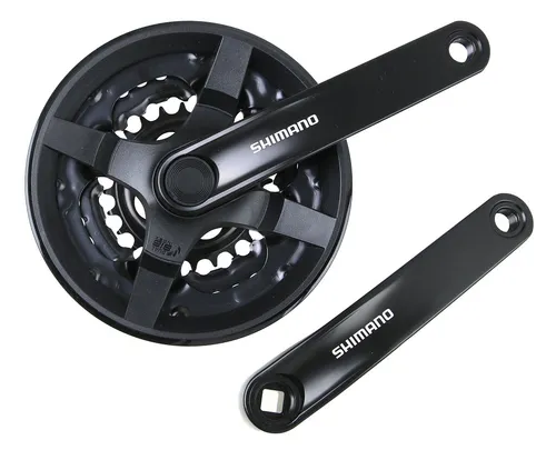 Shimano Tourney FC-TY301 Kurbel Garnitur - Kurbel & -garnituren, robuste 3x6/7/8-fach Kurbel mit 42-34-24 Zähnen für zuverlässige Schaltung und optimale Kraftübertragung beim Radfahren.