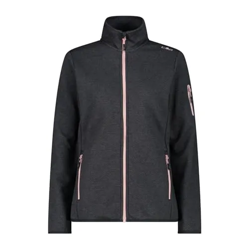 CMP Damen 34H6386 Knit-Tech-Fleece, Nero-Graffite, Größe 38 von CMP