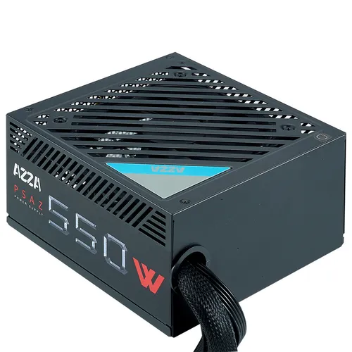 AZZA 550 Watt Netzteil - 80 PLUS Bronze - Internes ATX Netzteil mit 80 PLUS Bronze Zertifizierung für hohe Energieeffizienz, ideal für leistungsstarke Systeme.
