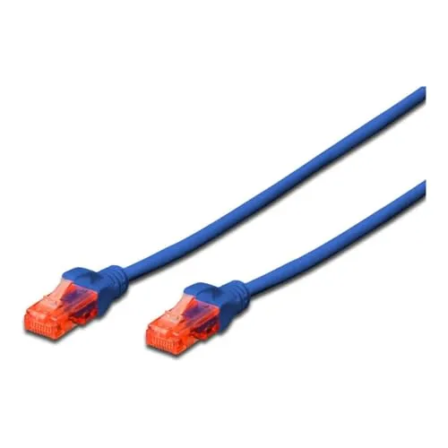 ewent Netzwerk Patchkabel Cat 6 U/UTP, aWG 24/7, 2 x RJ45 Stecker blau 3 MT