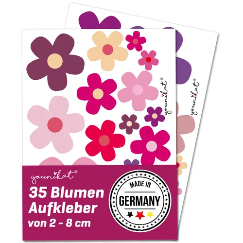 Blumen Blümchen Aufkleber Set, Flower Style lila, Autoaufkleber, kfz-242