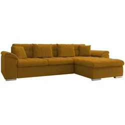Mirjan24 Ecksofa Bronze, 5-Sitzer mit Schlaffunktion - Ecksofa in Bronze, 280x160 cm, mit Bettkasten und Schlaffunktion – ideal für Wohnzimmer und Gästeübernachtungen.