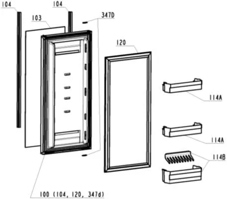Abdeckleiste Kühlschranktür