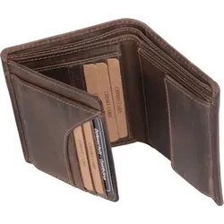 GlücksNugget Herrenbörse Leder Hochformat dunkelbraun mit RFID-Schutz - Elegante Herrenbörse aus dunkelbraunem Echtleder mit RFID-Schutz. 13 Kartenfächer und durchdachtes Innenleben bieten optimale Organisation und Sicherheit für Ihre wichtigen Karten und Bargeld.