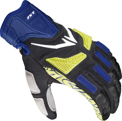 LS2 Ravin Motorrad Handschuhe, schwarz-grau-blau, Größe 2XL - Hochwertige Motorradhandschuhe mit Neopren- und TPR-Knöchelschutz. Ideal für optimalen Grip und Bewegungsfreiheit beim Fahren. Robuste Verarbeitung für den täglichen Einsatz.