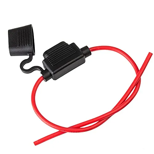 ECENCE 1x Sicherungshalter KFZ LKW Motorrad Boot Sicherungs Halter PKW 14AWG max.20A Flachsicherung Halter für Auto Wohnmobil Camper