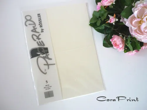 Doppelkarten/Klappkarten Paperado von Rössler B6 chamois 5 von Rössler