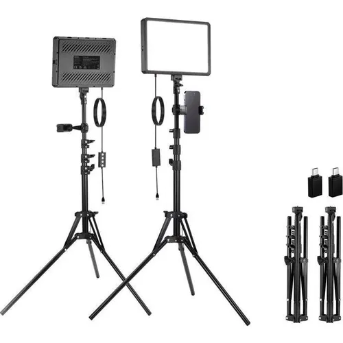 Neewer BP300 studio set two LED lights + tripods + phone holders (Studioleuchte) (B0DRZD1QMQ)