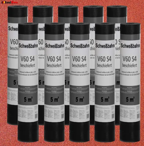 Produktbild Schweißbahn V60 S4 beschiefert ROT 10 x 5 m² Bitumenbahn Schweissbahn Dachpappe.