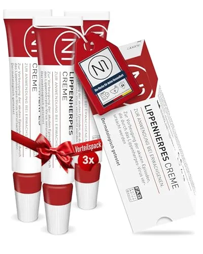 N1 Herpes Creme bei Lippenherpes 12g - Intensiv-Creme mit Sofort-Effekt - Schnelle Linderung bei Lippenherpes: N1 Creme verhindert Bläschenbildung und sorgt für sofortige Erleichterung. Ideal für die Anwendung bei ersten Anzeichen. Hält die Lippen gepflegt und schützt vor weiterer Ausbreitung.