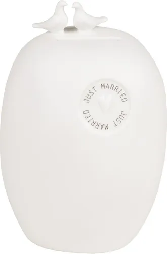 Räder Schotterstein Just married 8,5x9,5x13,5cm in silber von Räder