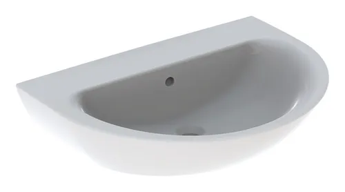 Keramag Geberit Renova Waschtisch 700 mm - Elegant und ohne Hahnloch - Waschtisch in Weiß, ideal für moderne Badezimmer, bietet elegantes Design ohne Hahnloch und mit praktischem Überlauf.