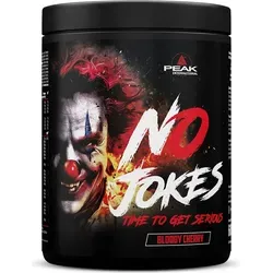 Peak No Jokes - 600g Bloody Cherry - Premium Pre Workout Sportnahrung, individuell dosierbar - ideal für alle Athleten. Enthält leistungssteigernde Inhaltsstoffe wie Arginin, Citrullin und Koffein.