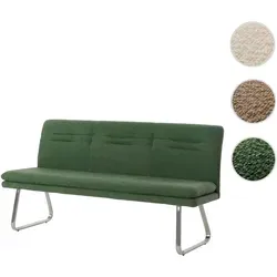 Sitzbank HWC-H70, Polsterbank mit Lehne, 180cm in grün von Mendler