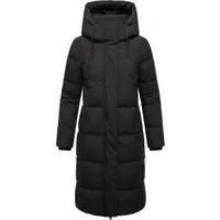 Marikoo Damen Winter Steppmantel Chumanii XVI mit Magnettaschen - Stylischer Wintermantel Chumanii XVI für Damen, bietet Wärme und Komfort. Mit abnehmbarer Kapuze, hochschließendem Kragen und praktischen Magnettaschen für persönlichen Komfort. Ideal für kalte Tage.