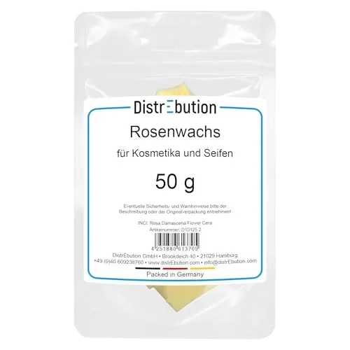 Rosenwachs 50g duftendes Wachs, natürlicher Rosenduft für Naturkosmetik