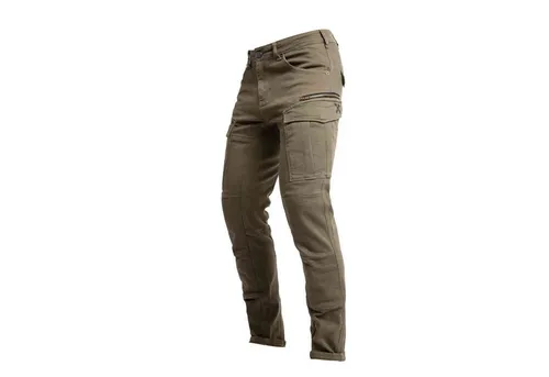 John Doe Motorradhose grün W27-L30 - Motorradhose aus 100% Baumwolle, in stilvollem Grün, Größe W27-L30, ideal für Komfort und Sicherheit beim Fahren.