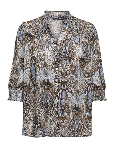 ONLY Female Hemd ONLRAYA – Stylisches Damenhemd - Normal geschnittenes Hemd aus 100% Viskose, ideal für jeden Anlass. Leicht und bequem für einen lässigen Look.