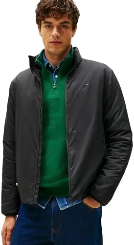 Tommy Hilfiger Blouson LIGHTWEIGHT Freizeitjacke mit Stehkragen - Stilvolle Übergangsjacke von Tommy Hilfiger, ideal für lässige Outfits. Hüftlang, mit praktischen Reißverschlusstaschen für Wertgegenstände. Leichter Webstoff sorgt für hohen Tragekomfort.