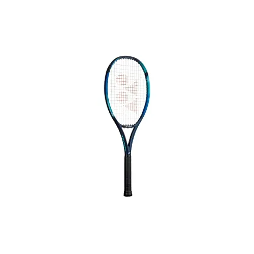 YONEX 22 Ezone Feel Tennisschläger - Wettkampfschläger in Dunkelblau – Hellblau, ideal für Spieler, die ein leichtes und präzises Spielgefühl suchen.