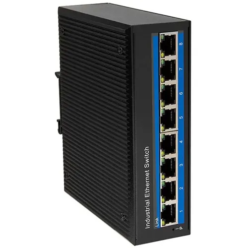 LogiLink NS201 - 8-Port Industrie Fast Ethernet Switch, kompakt und leistungsstark für zuverlässige Netzwerklösungen
