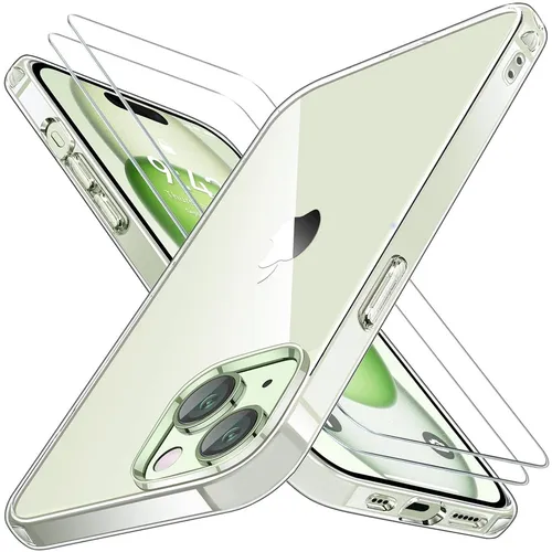2in1 Glasfolie Display Schutz Hülle für Apple iPhone 13 Cover Case