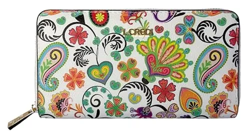 L.CREDI Damenbörse RFID Rosemarie White Multi in weiß von L.Credi