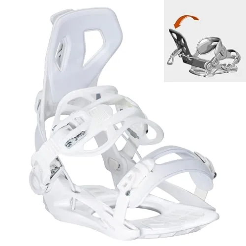 Airtracks Snowboardbindung Master W Pro Fastec™ System Snowboard Bindung Größen S M L (M - weiß (38-41))