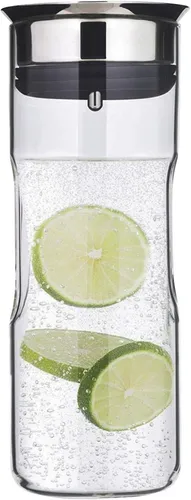 WMF Karaffe Motion 0,8 Liter mit CloseUp-Verschluss - Elegante Karaffe aus Glas mit 0,8 Liter Fassungsvermögen und automatischem CloseUp-Verschluss. Ideal für erfrischende Getränke und passt perfekt in Kühlschränke.