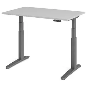 HAMMERBACHER XBHM12 elektrisch höhenverstellbarer Schreibtisch - Kinderschreibtisch mit elektrisch höhenverstellbarer Tischplatte (65-129 cm) für ergonomisches Arbeiten im Sitzen und Stehen, inklusive Kabelkanal für Ordnung und Sicherheit.
