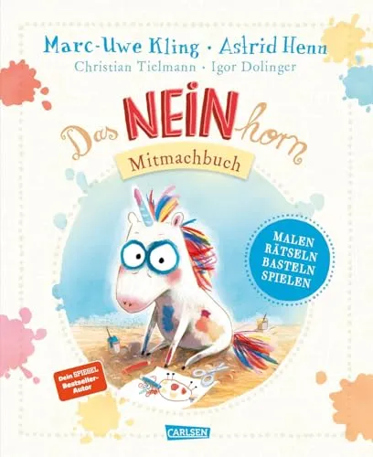 Das NEINhorn Mitmachbuch - Interaktives Mitmachbuch über Freundschaft für Kinder, fördert Kreativität und Spaß beim Lesen.