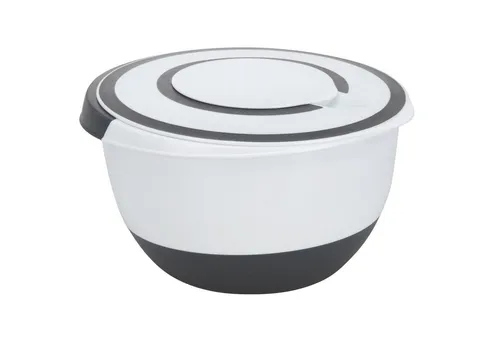 BBTrade Sales Rührschüssel 5L mit Deckel und Spritzschutz - Rührschüssel 5 Liter mit praktischem Spritzschutzdeckel. Ideal zum Mischen, Rühren und Schlagen von Zutaten. Robuste und rutschfeste Ausführung für sicheren Halt.